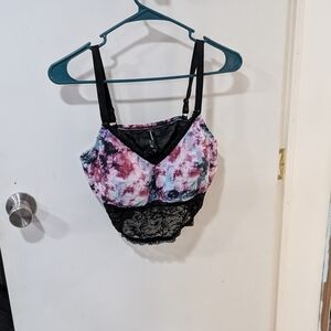 Stylish Tie-Dye Lace Bralette